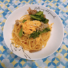 菜花と豚肉のサテトムスパゲッティ
