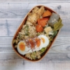鶏ひき肉の餃子丼風弁当