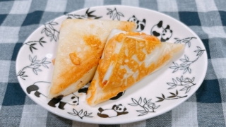 はんぺんのさけめんたいはさみ焼き