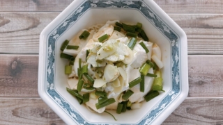 豆腐たっぷり油そば風そうめん