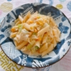 キャベツとコーンのかに風味豆乳クリームパスタ