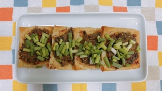 納豆ふりかけとひき肉のカリカリ油揚げ焼き