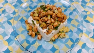 ピリ辛納豆のせ豆腐