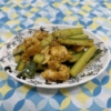 鶏ささみときゅうりのカレーマヨ炒め