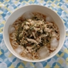 鶏ささみと梅のわさびそうめん